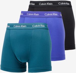 Calvin Klein Cotton Stretch Classic Fit Trunk 3-Pack Spectrum Blue/ Black/ Atlantic Deep