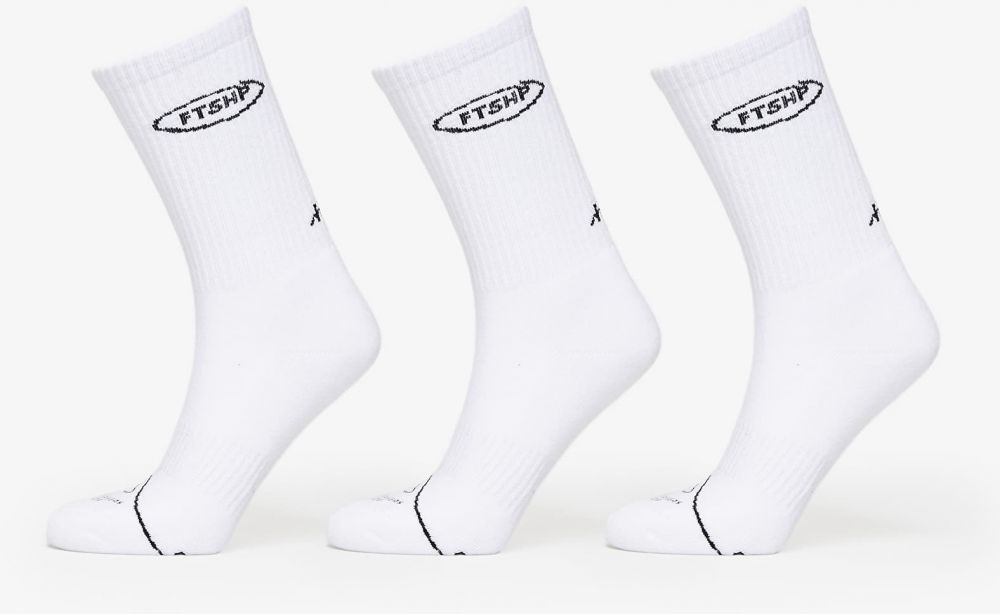 Footshop Basic But Not Basic Socks 3-Pack White 36-38