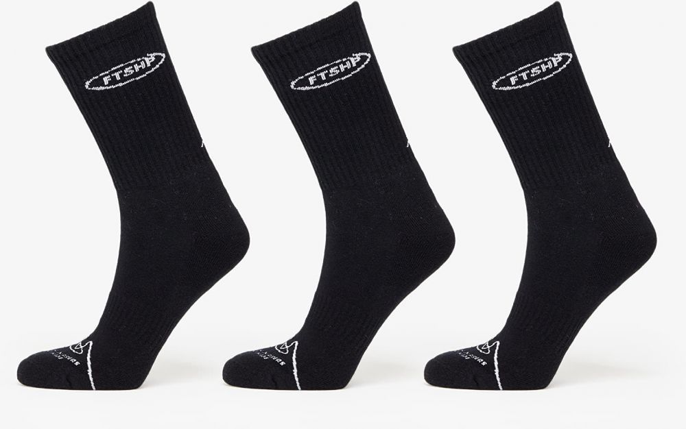 Footshop Basic But Not Basic Socks 3-Pack Black 36-38