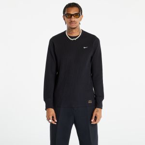 Nike Life Long-Sleeve Heavyweight Waffle Top Black/ Black/ White