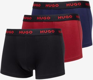 Hugo Boss Logo-Waistband Trunks 3-Pack Black/ Blue/ Red