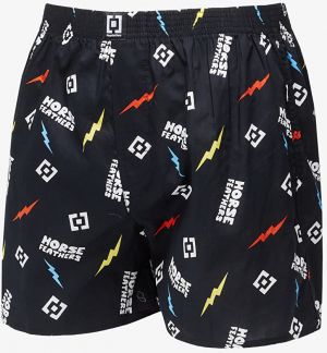 Horsefeathers Manny Boxer Shorts Black/ Ignite Print S