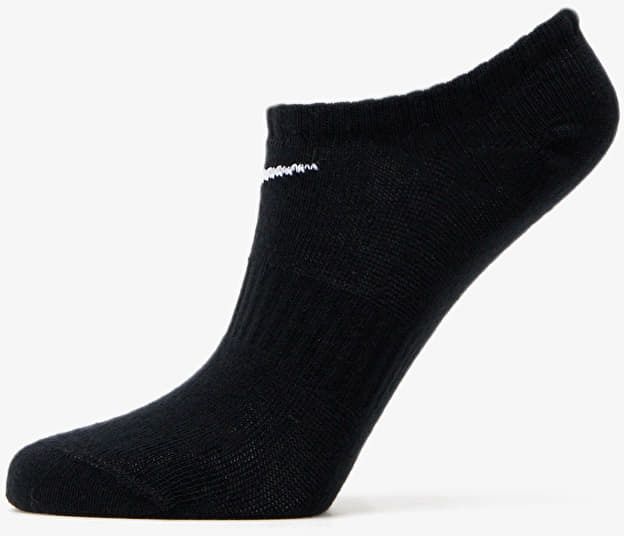 Nike Everyday Cotton Lightweight No Show Socks 3-Pack Black 34-38