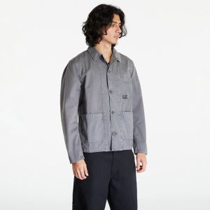 C.P. Company Military Twill Emerized Workwear Shirt Excalibur Grey