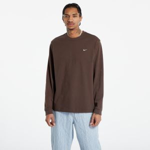 Nike Solo Swoosh Men's Long Sleeve Top Baroque Brown/ White