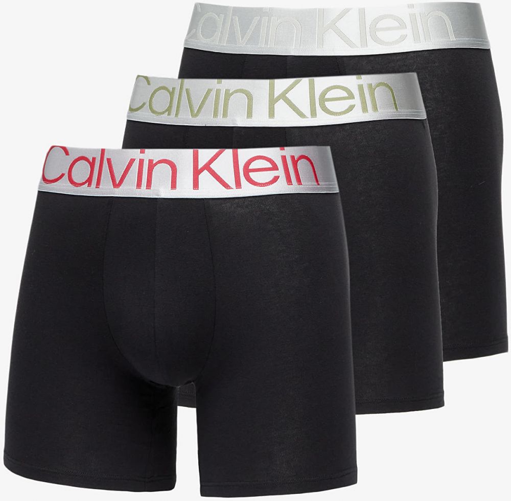 Calvin Klein Reconsidered Steel Cotton Boxer Brief 3-Pack Black/ Grey Heather