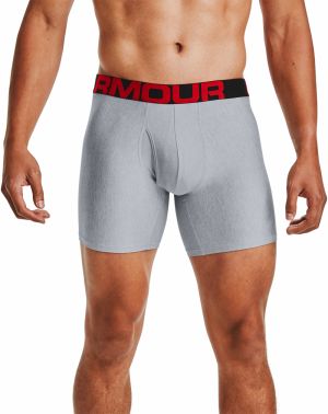 Under Armour Tech 6In 2 Pack Gray/ Jet Gray Light Heather