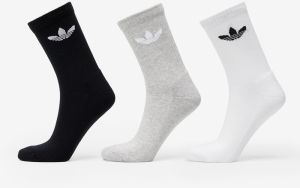 adidas Trefoil Cushion Crew Sock 6-Pack Black/ White/ Medium Grey Heather S
