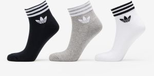 adidas Originals Trefoil Ankle Socks 3-Pack White/ Black/ Gray 35-38