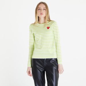 Tričko Comme des Garçons PLAY Heart Logo Tee Lime/ White S