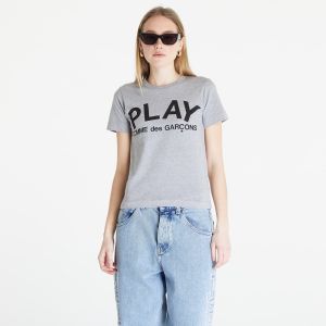 Tričko Comme des Garçons PLAY Heart Logo Short Sleeve Tee Grey XS