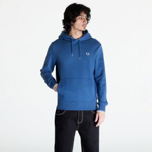 FRED PERRY Tipped Hooded Sweatshirt Midnight Blue/ Lghice