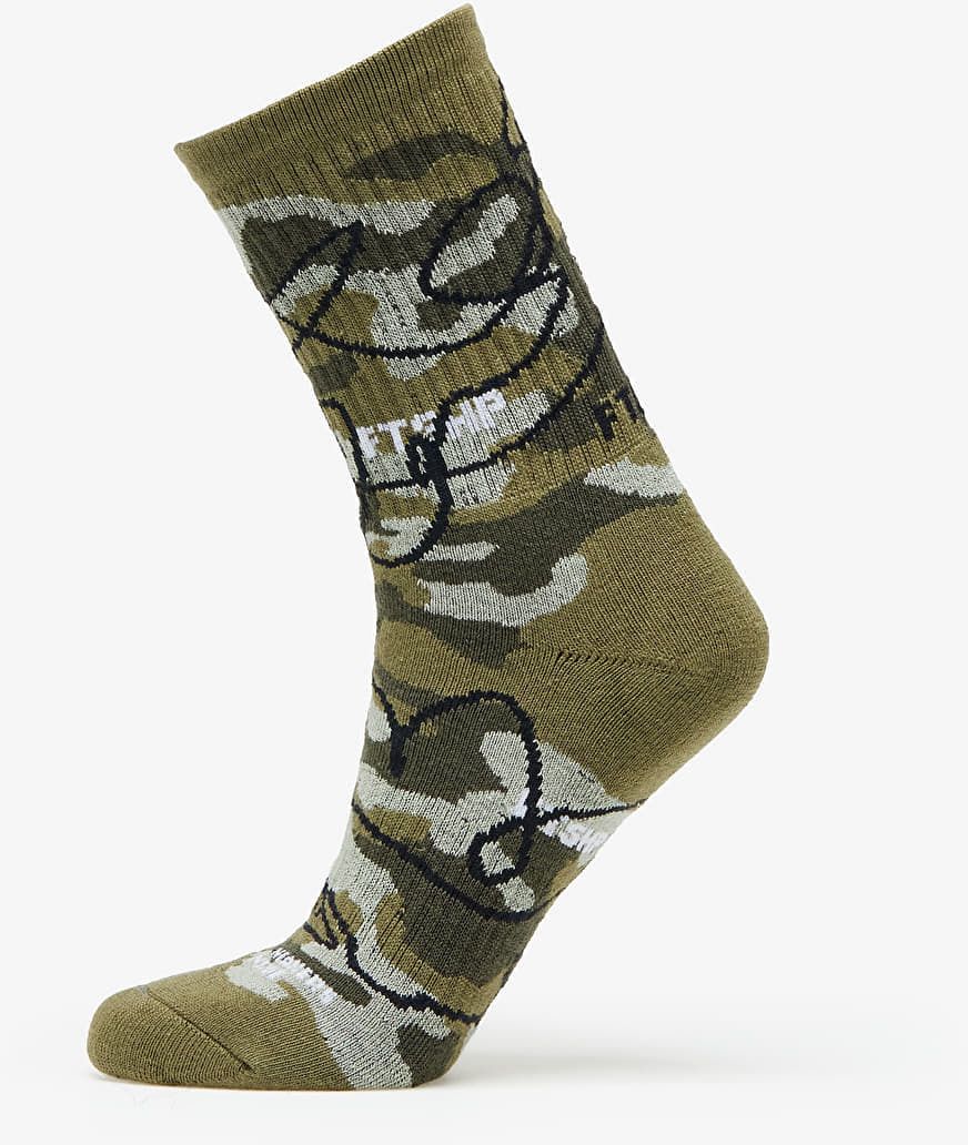 Footshop The Basketball Socks Olive Camo 36-38