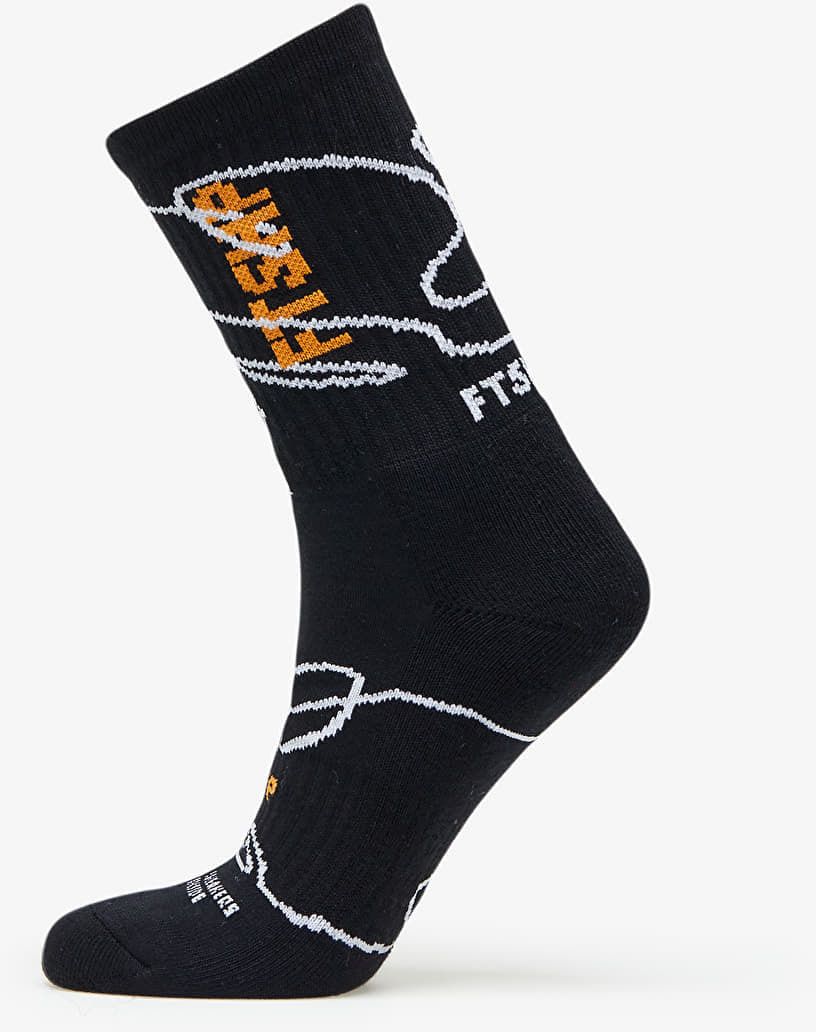 Footshop The Skateboard Socks Black/ Orange 36-38