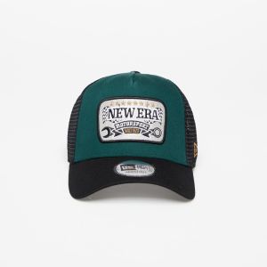 New Era Patch E-Frame Trucker Cap Dark Green