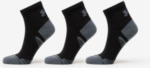 Under Armour Performance Cotton 3-Pack QTR Socks Black M