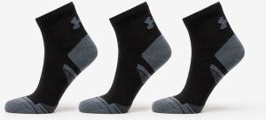 Under Armour Performance Cotton 3-Pack QTR Socks Black