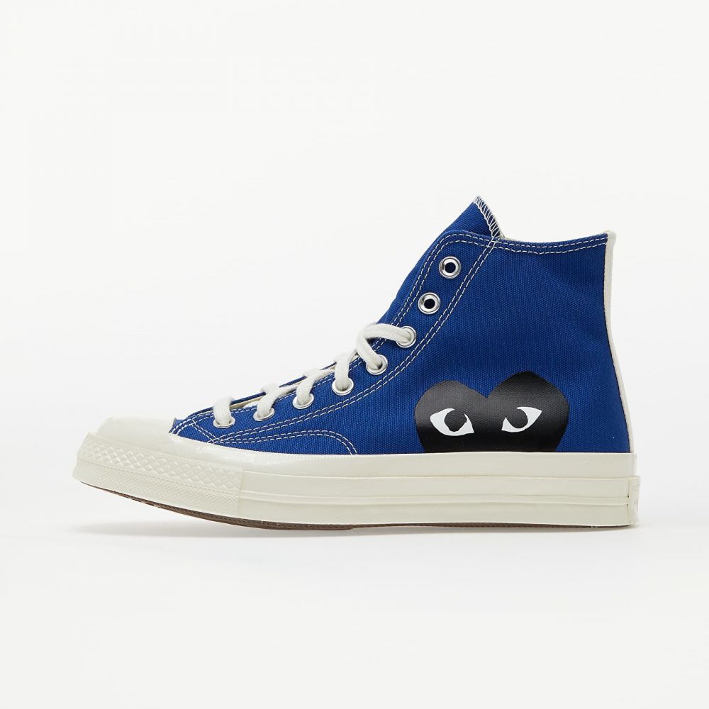 Tenisky Converse x Comme des Garçons PLAY Chuck 70 Hi Blue Quartz/ Egret EUR 41.5
