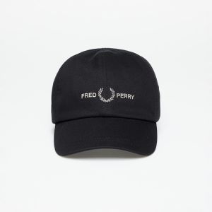 FRED PERRY Graphic Branded Twill Cap Black/ Warm Grey