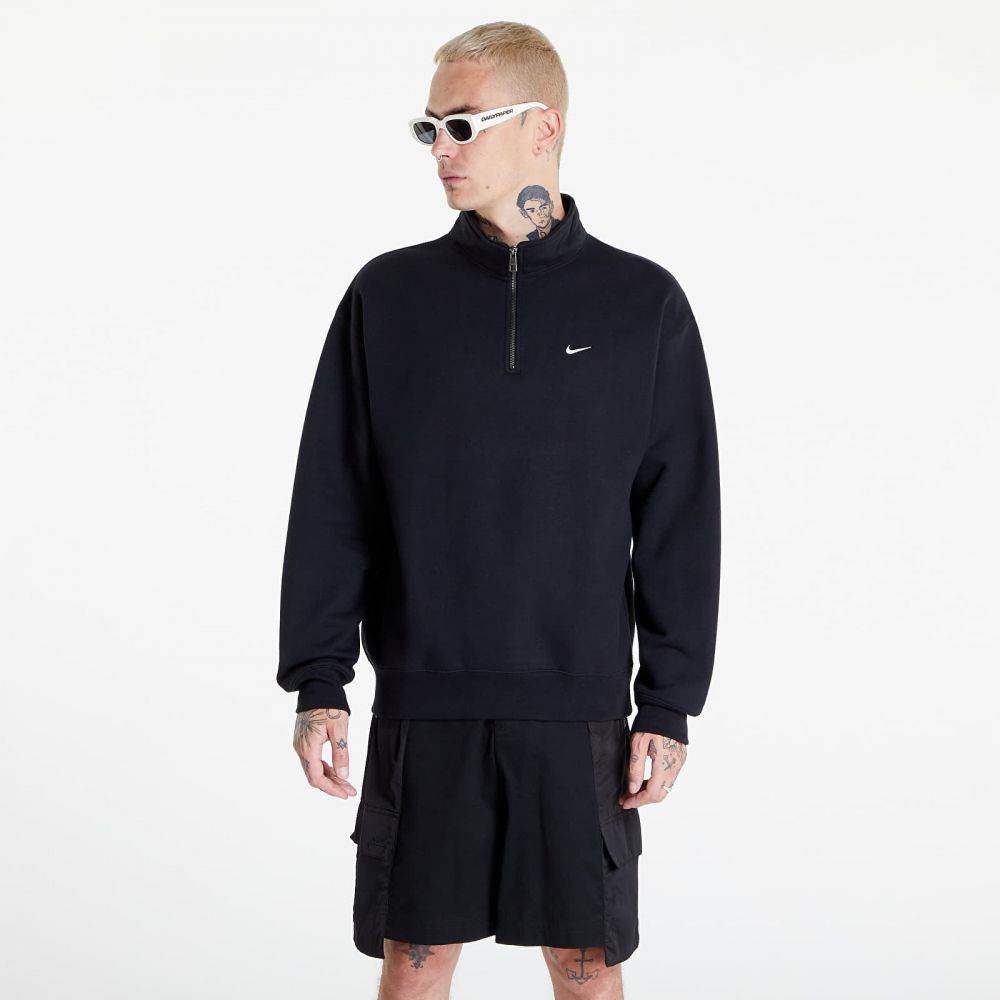 Mikina Nike Solo Swoosh Men's 1/4-Zip Top Black/ White L