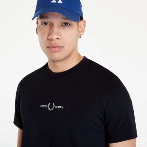 Tričko FRED PERRY Embroidered T-Shirt Black XL