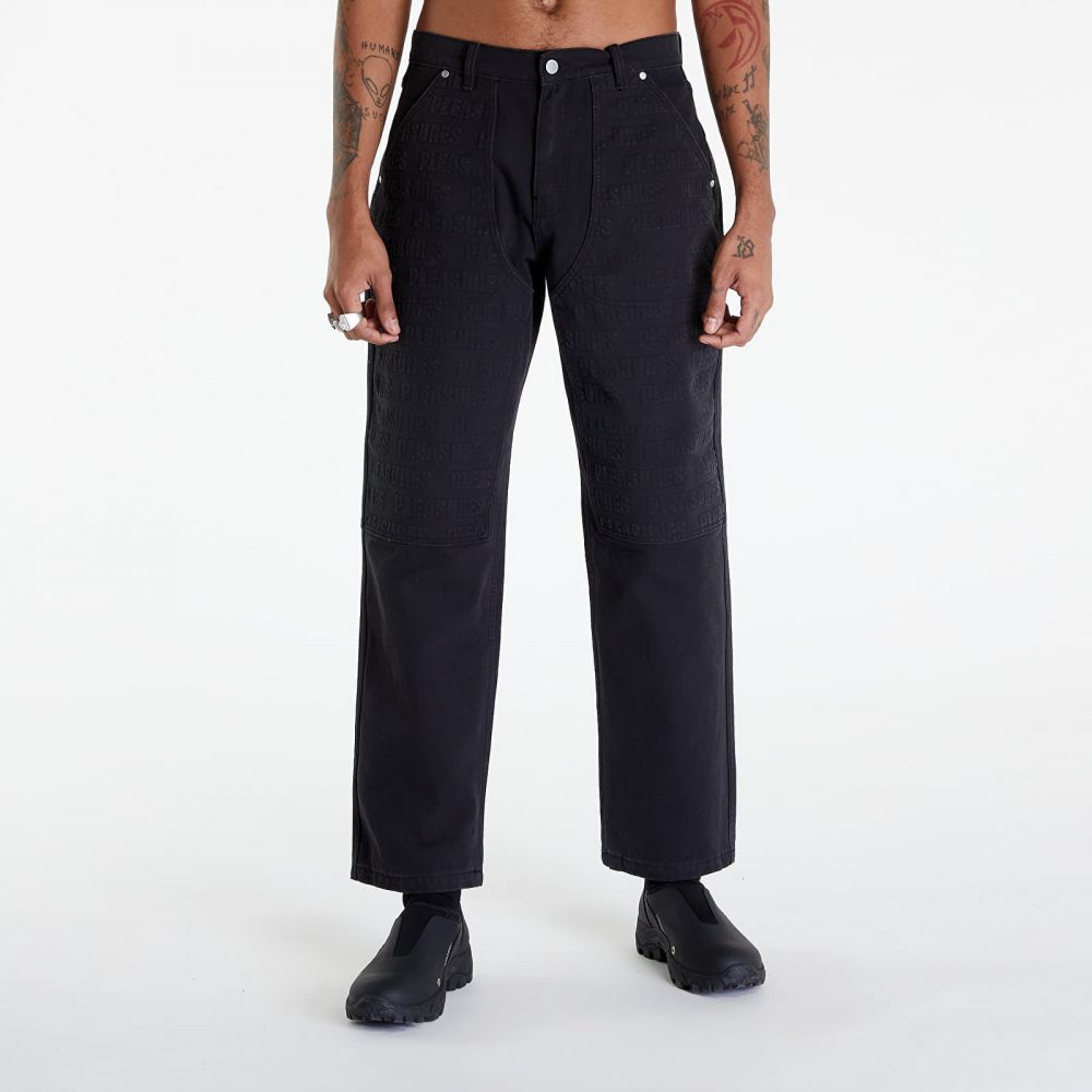 Kalhoty PLEASURES Impact Double Knee Pants Black 28