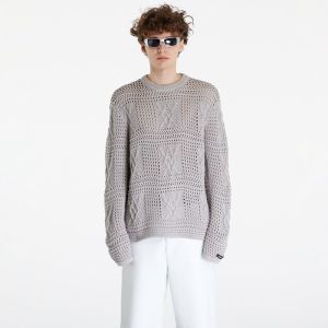 Sveter Daily Paper Zuberi Crochet Long Sleeve Sweater Moonstruck Grey XS