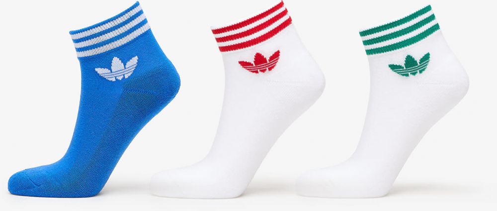 adidas Trefoil Ankle Sock 3-Pack Blue Bird/ White/ White