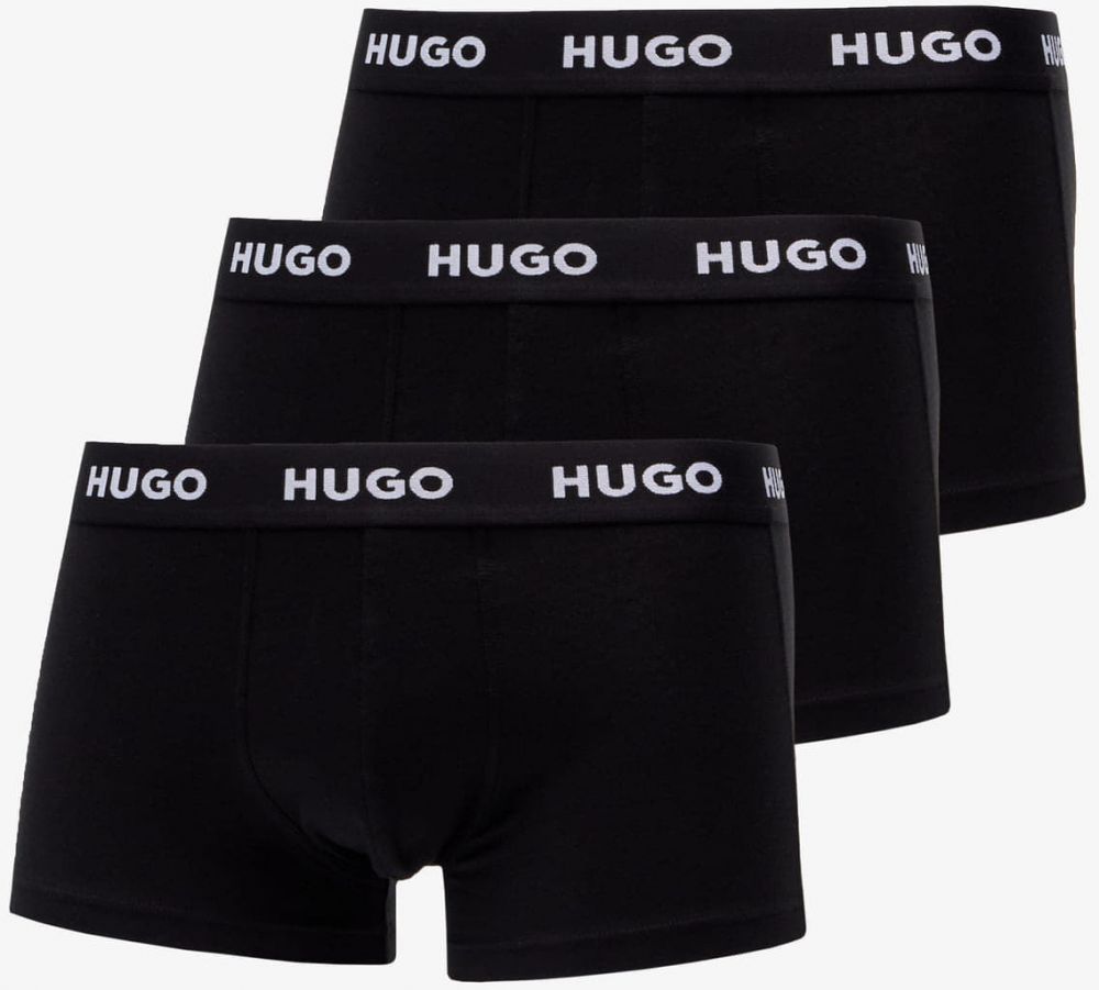 Hugo Boss Logo-Waistband Trunks 3-Pack Black S