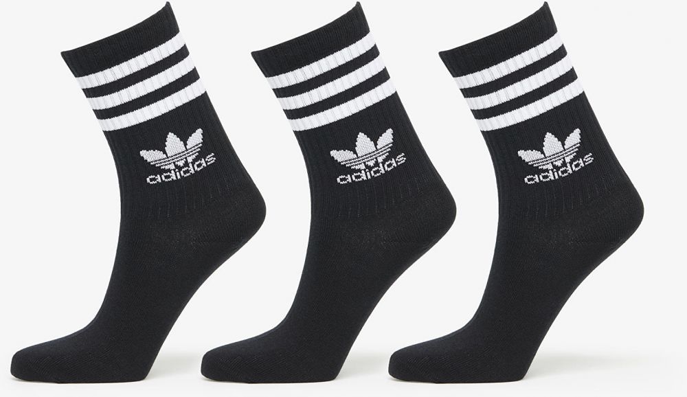 Ponožky adidas Crew Sock 3-pack Black M