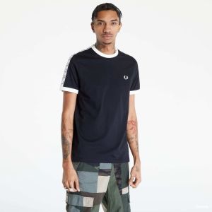 Tričko FRED PERRY Taped Ringer T-shirt Black XL