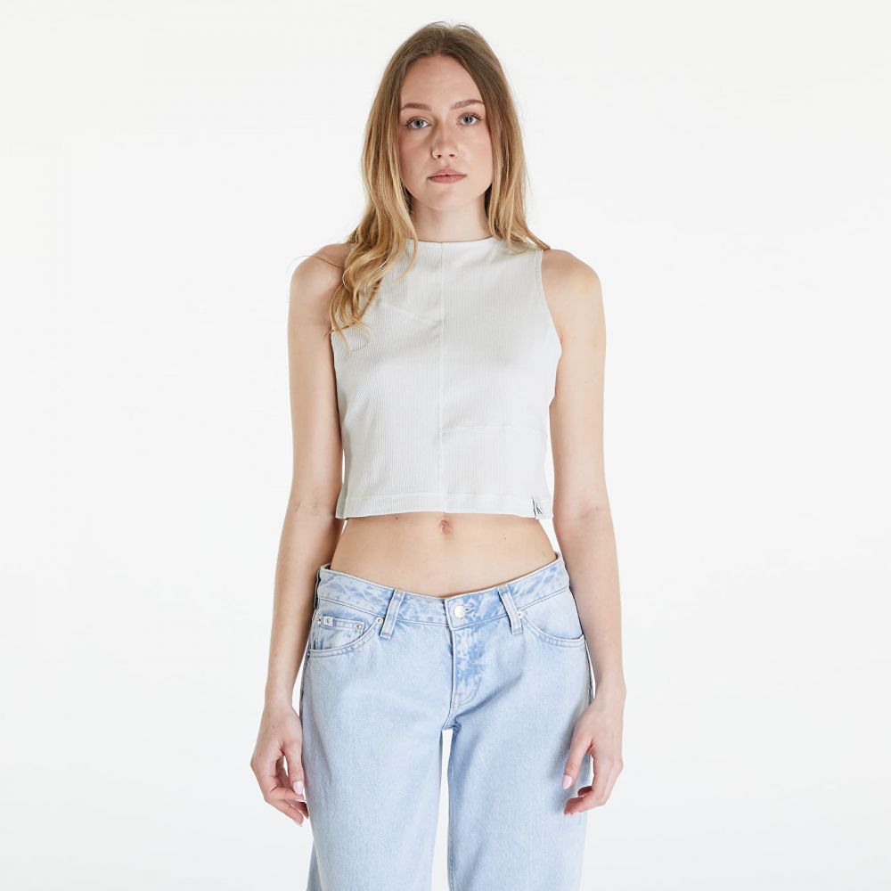 Calvin Klein Jeans Seaming Rib Tank Top Icicle XS