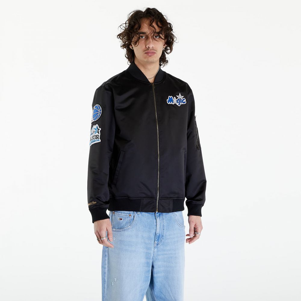 Bunda Mitchell & Ness NBA Lightweight Satin Bomber Vintage Logo Magic Black L