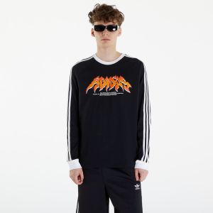 adidas Flames Long Sleeve Tee Black/ White