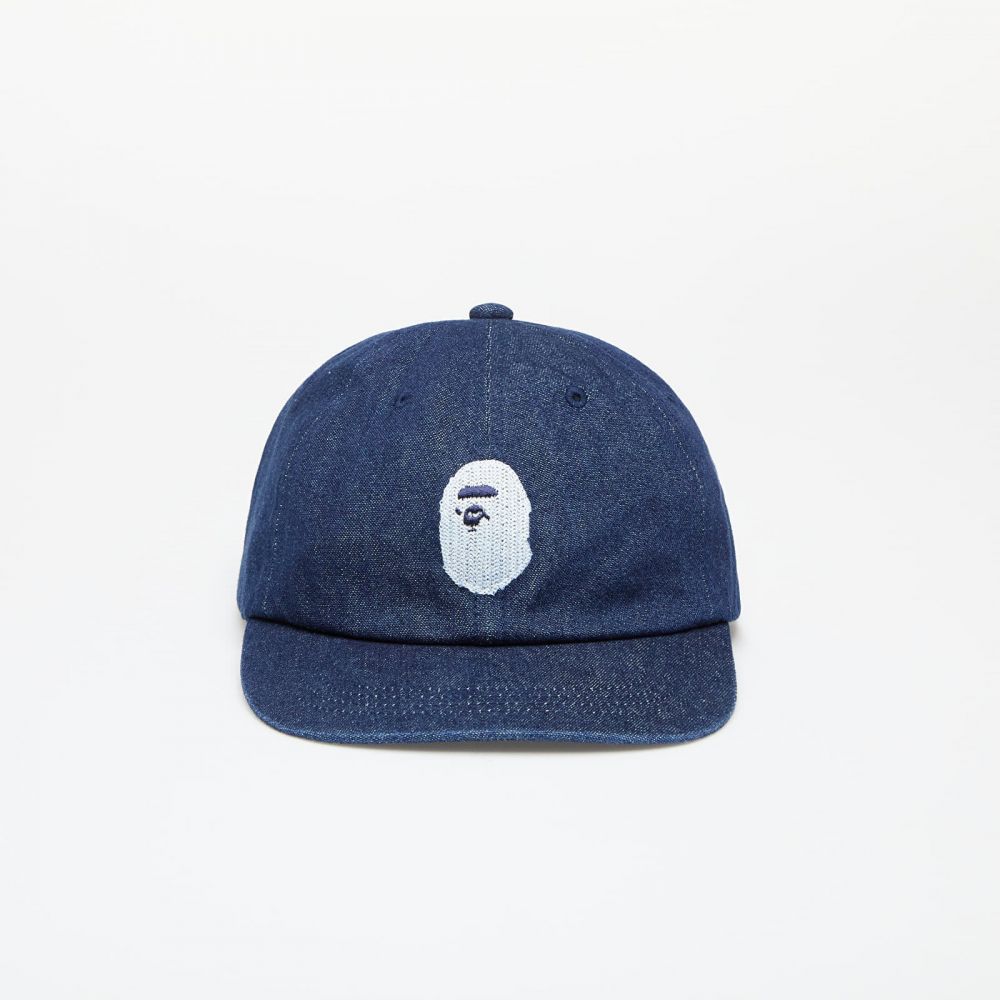 Šiltovka A BATHING APE Ape Head Denim Cap Indigo Universal