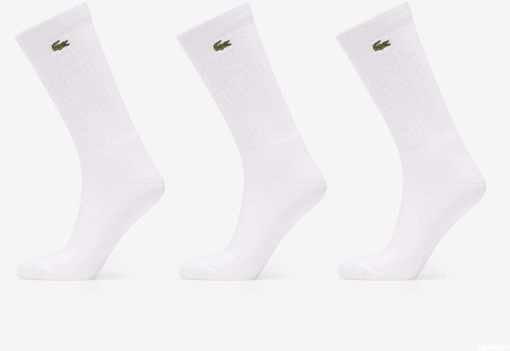 Ponožky LACOSTE Socks 3-Pack White 39-42