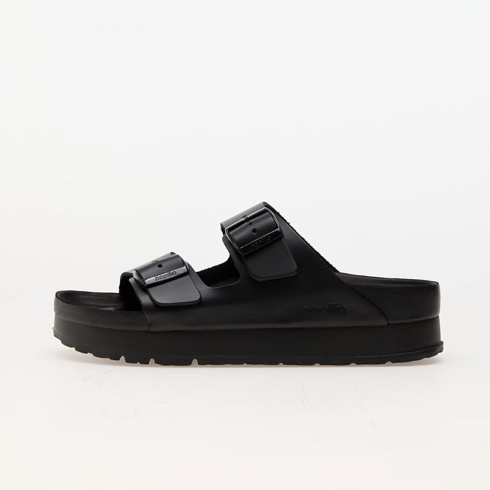 Tenisky Birkenstock Arizona PAP Flex Platform Natural Leather Black EUR 41