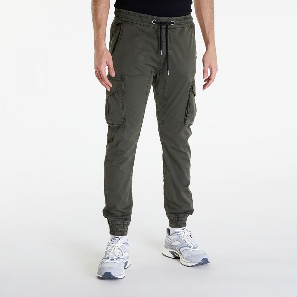 Kalhoty Alpha Industries Cotton Twill Jogger Grey/ Black L