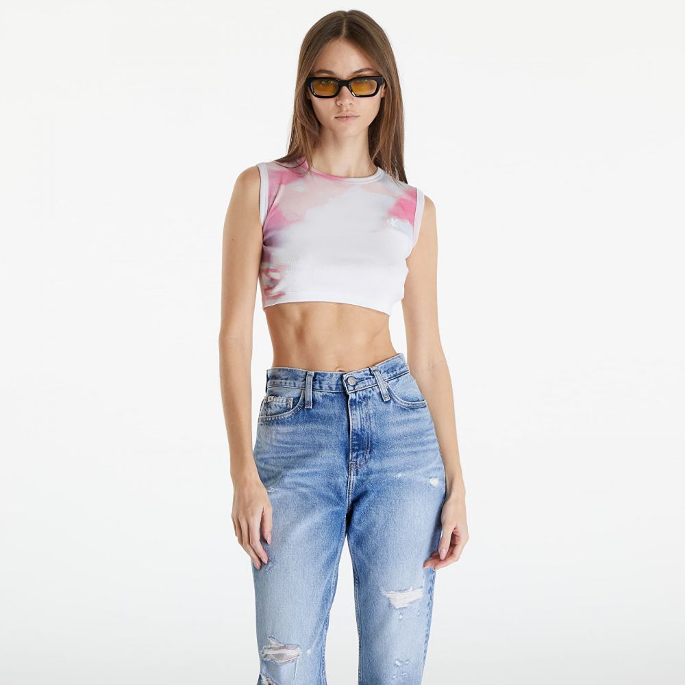 Calvin Klein Jeans Cropped Tank Top White L