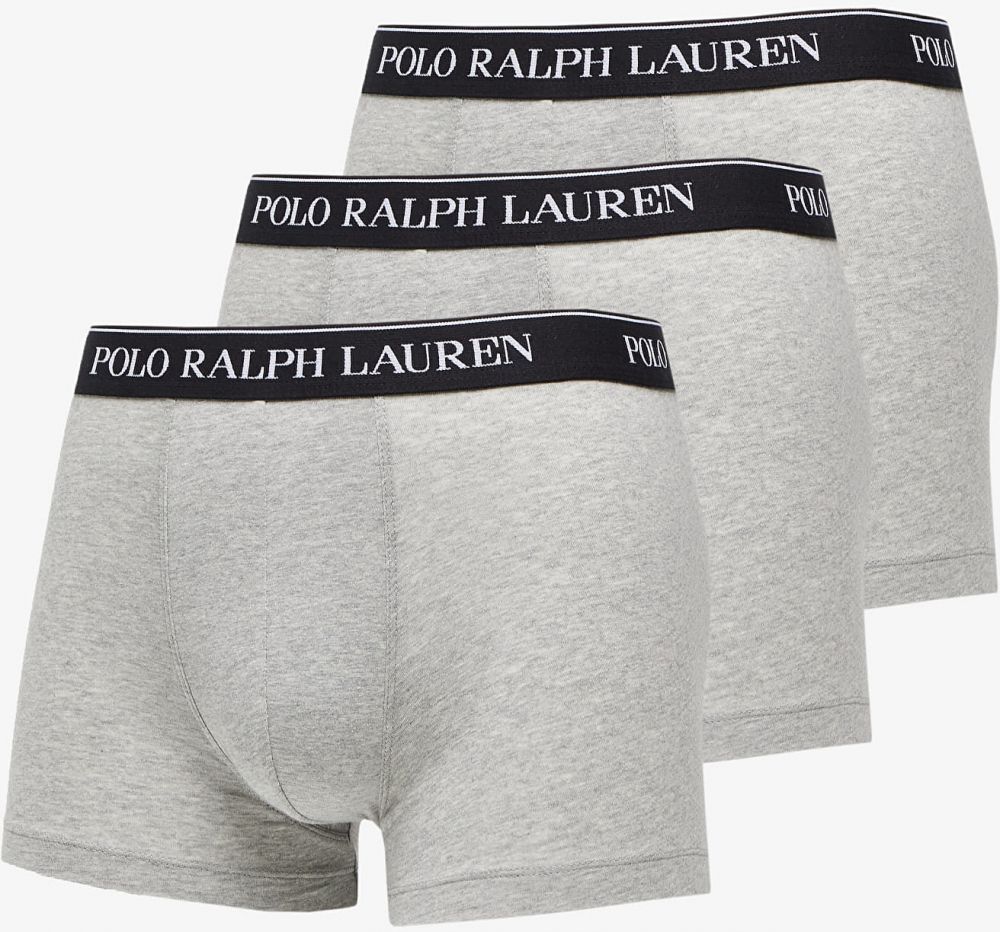 Ralph Lauren Stretch Cotton Classic Trunks 3-Pack Grey M