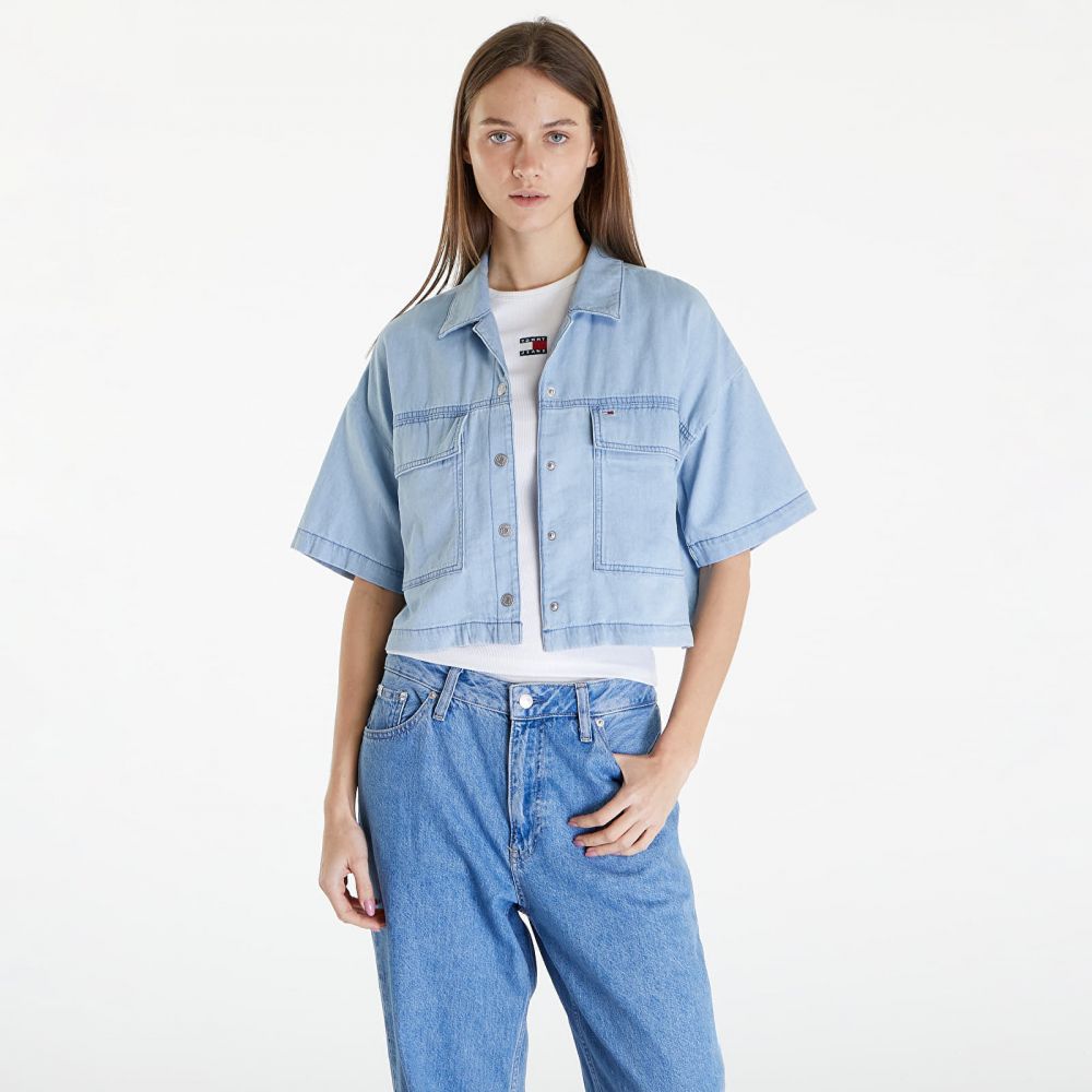 Košeľa Tommy Jeans Chambray Blouse Denim Medium M