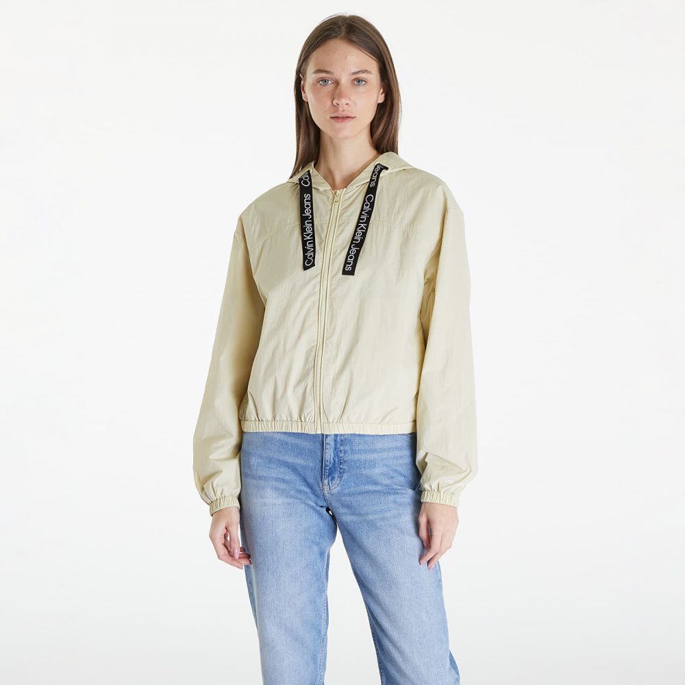 Bunda Calvin Klein Jeans Logo Drawstring Windbreaker Green Haze M