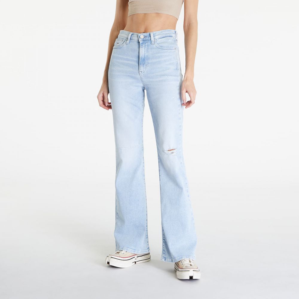 Kalhoty Tommy Jeans Sylvia High Rise Skinny Flared Jeans Denim Light W28/L30
