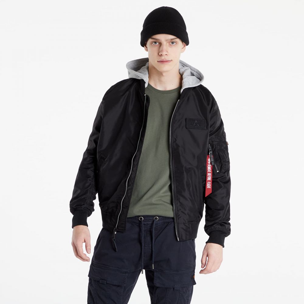 Bunda Alpha Industries MA-1 TT Hood BP Reflective Jacket Black L