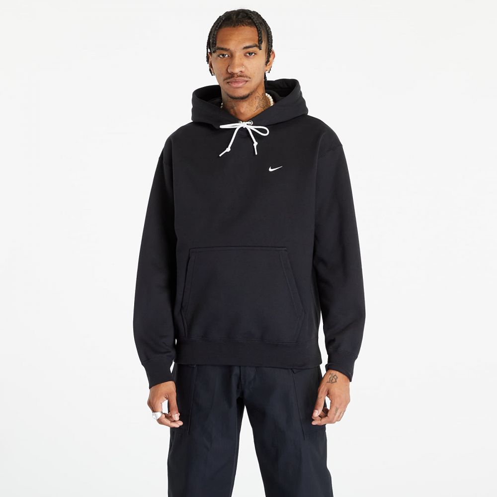 Mikina Nike Solo Swoosh Men's Fleece Pullover Hoodie Black/ White L