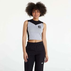 Tielko The North Face Cropped Fitted Tank Top Tnf Light Grey Heather L