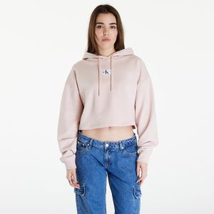 Mikina Calvin Klein Jeans Woven Label Hoodie Sepia Rose L