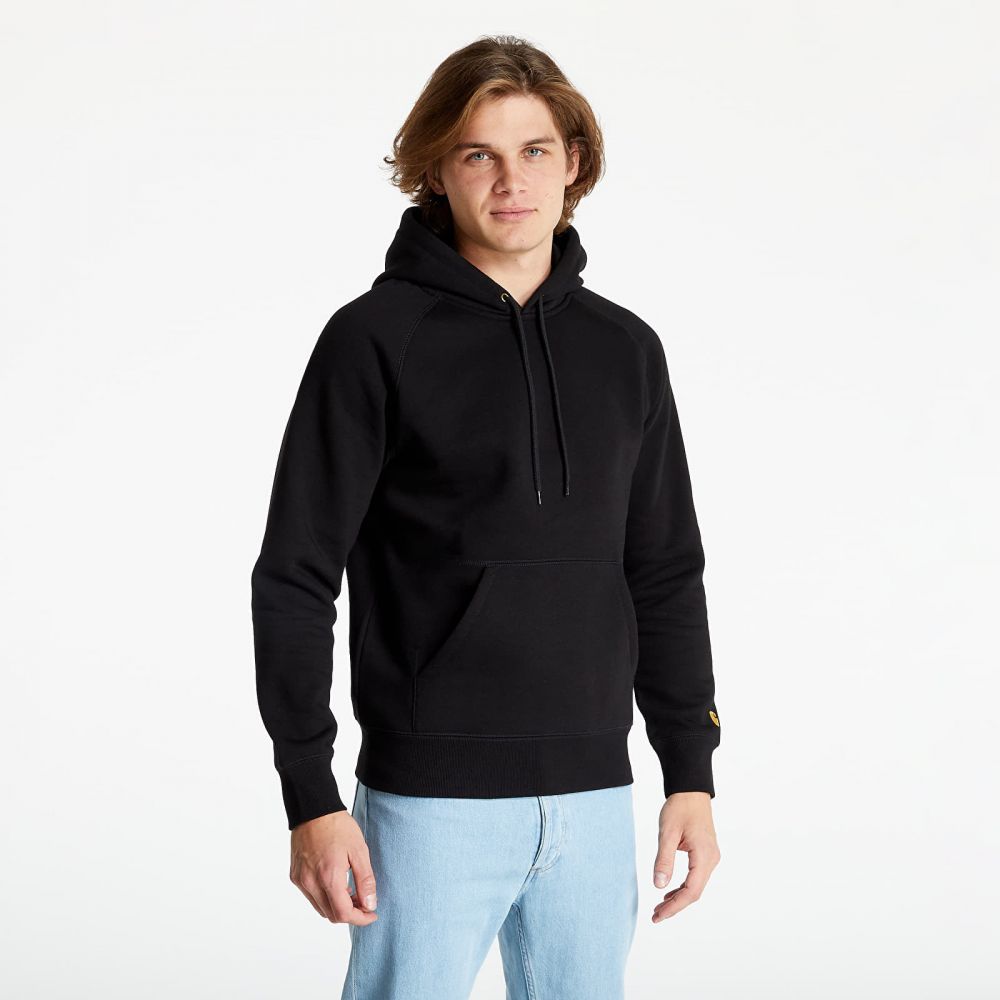 Mikina Carhartt WIP Hooded Chase Sweat Black/ Gold XS