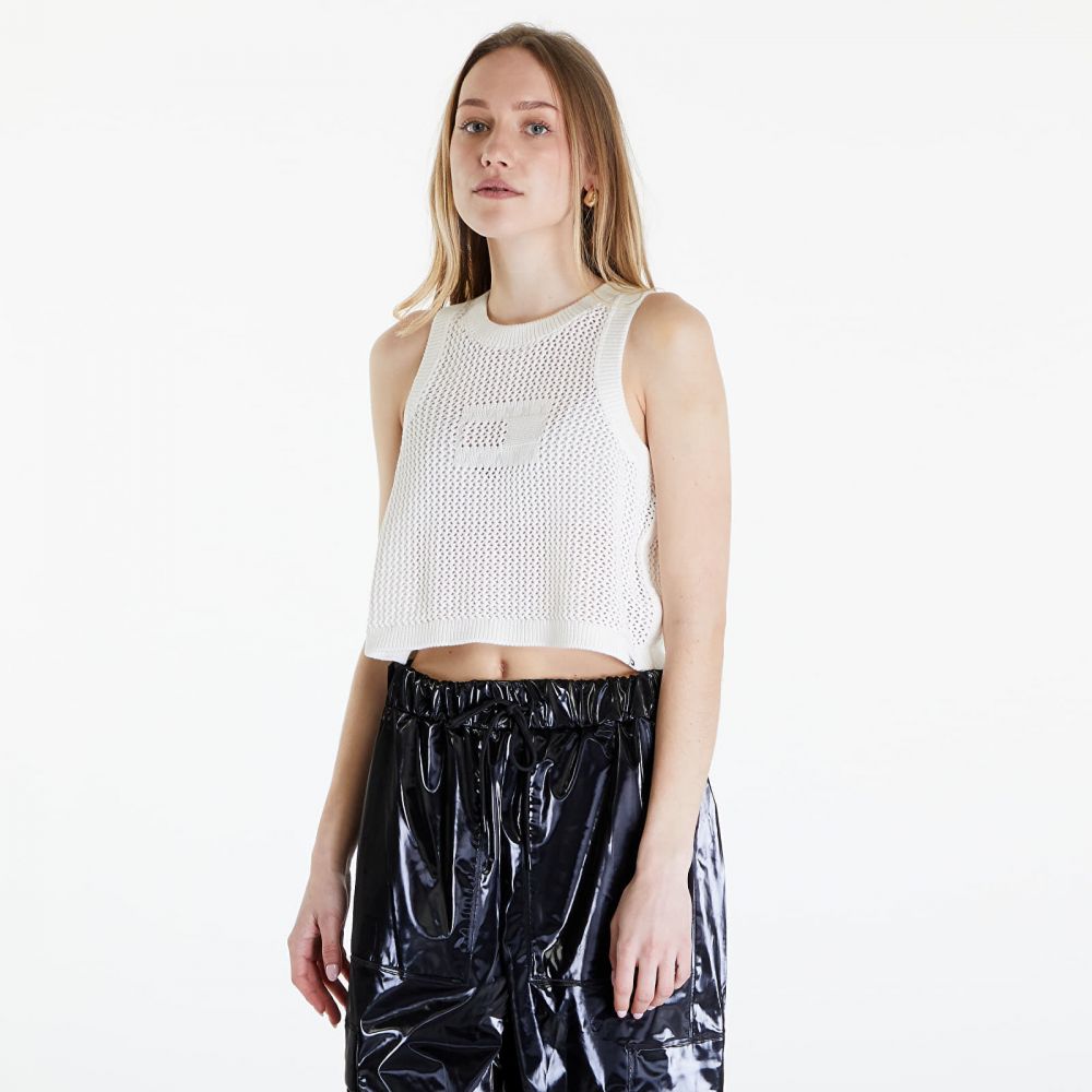 Tielko Tommy Jeans Open Stitch Flag Tank Top Ancient White M