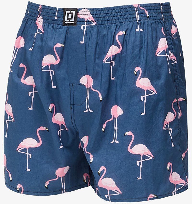 Horsefeathers Manny Boxer Shorts Blue/ Flamingos Print XXL